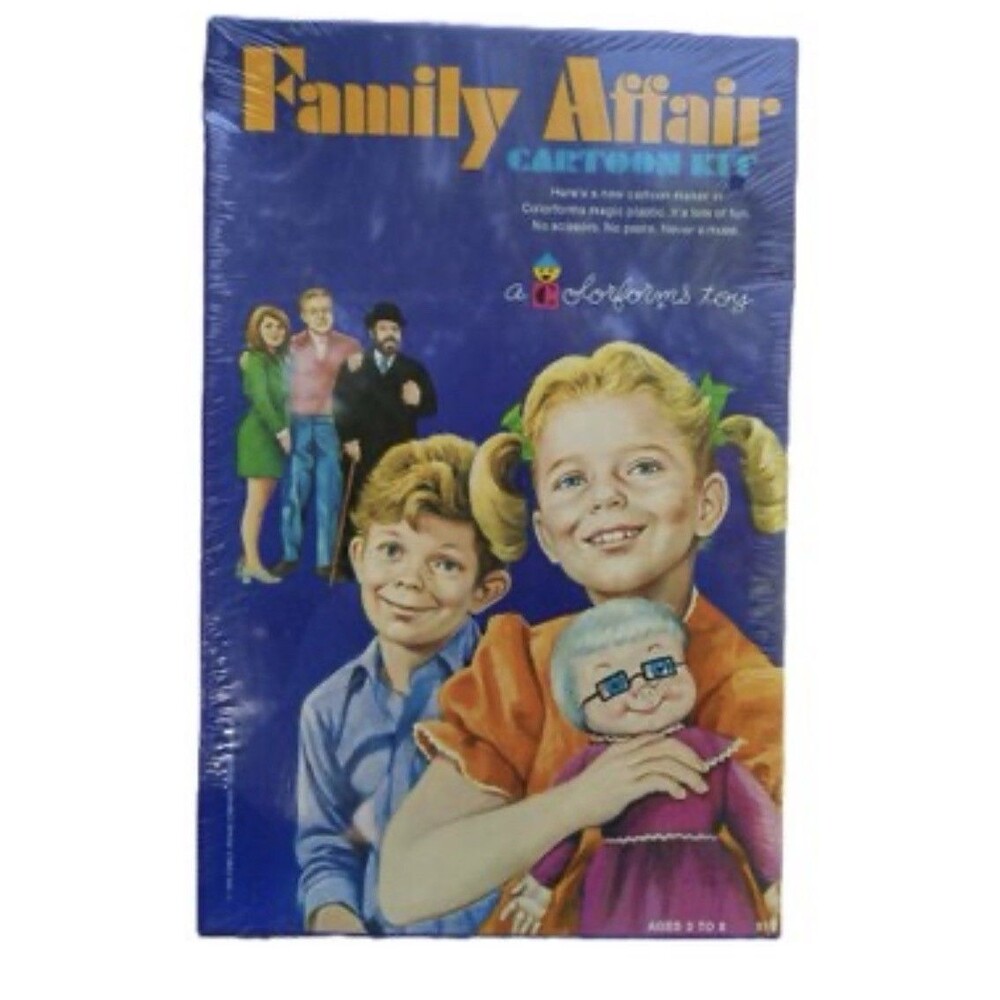 Vintage 1970 Family Affair Cartoon Kit Colorforms Buffy Jody Mrs Beasley NOS